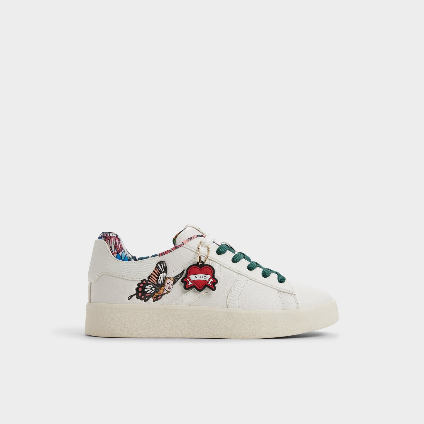 Whatisadam in White Multi - Women's low top sneaker, Cup sole - White multi