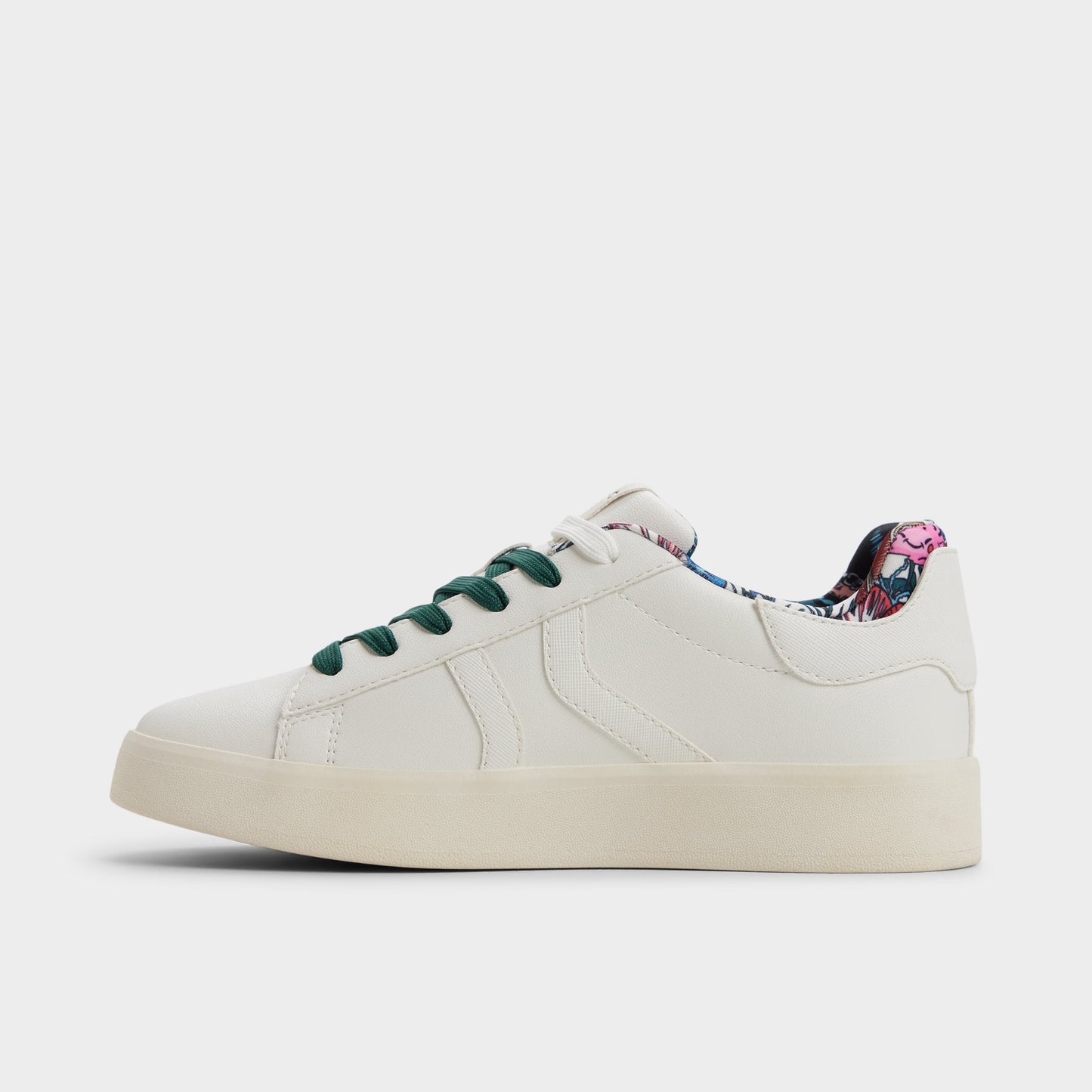 Whatisadam in White Multi - Women's low top sneaker, Cup sole - White multi