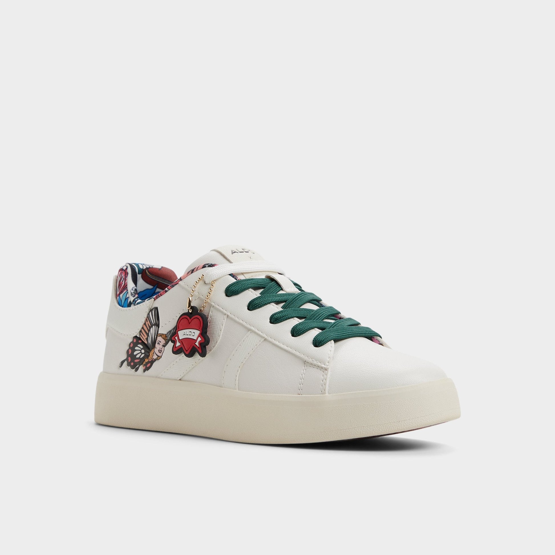 Whatisadam in White Multi - Women's low top sneaker, Cup sole - White multi