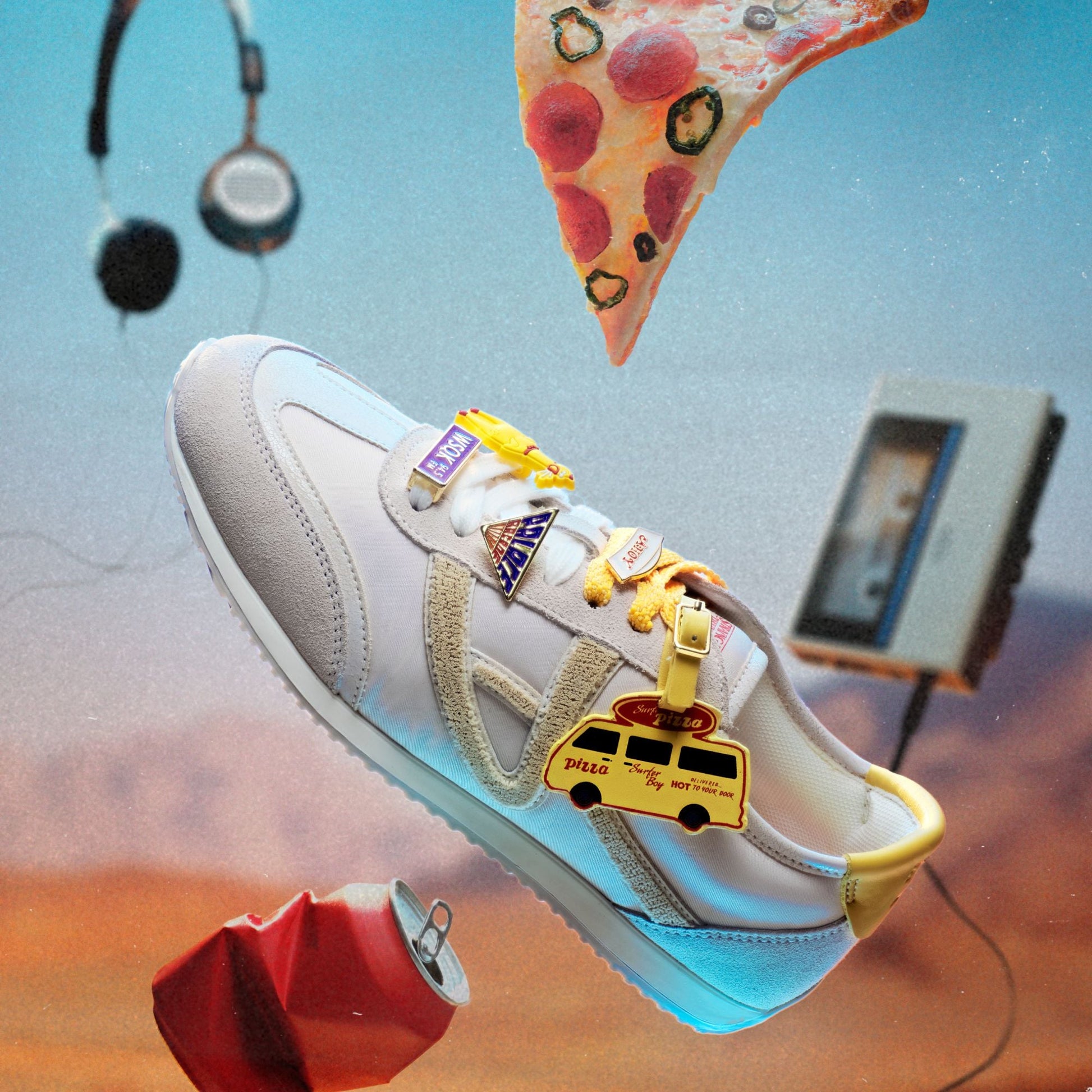 Pineapplepizza in White - Women's sneaker - White