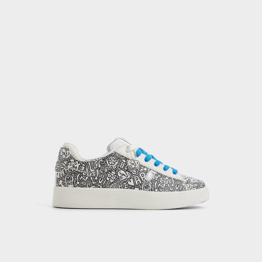 Timothy in Goodman White Black - Women's low top sneaker, Cup sole - White/black