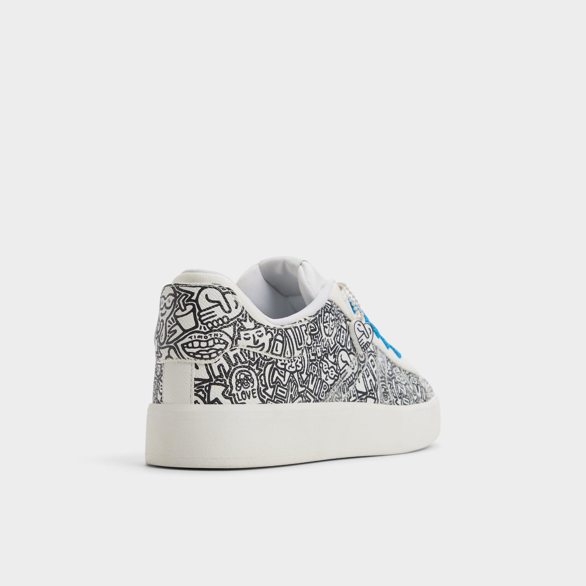 Timothy in Goodman White Black - Women's low top sneaker, Cup sole - White/black