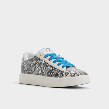 Timothy in Goodman White Black - Women's low top sneaker, Cup sole - White/black