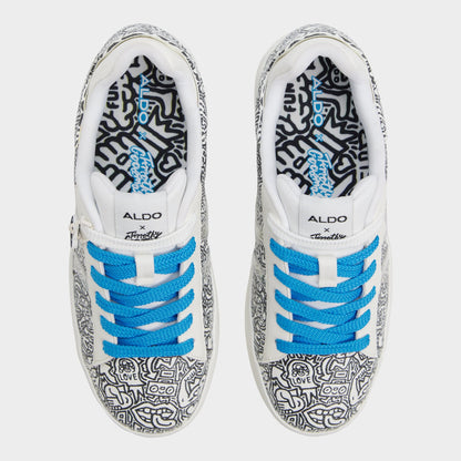 Timothy in Goodman White Black - Women's low top sneaker, Cup sole - White/black