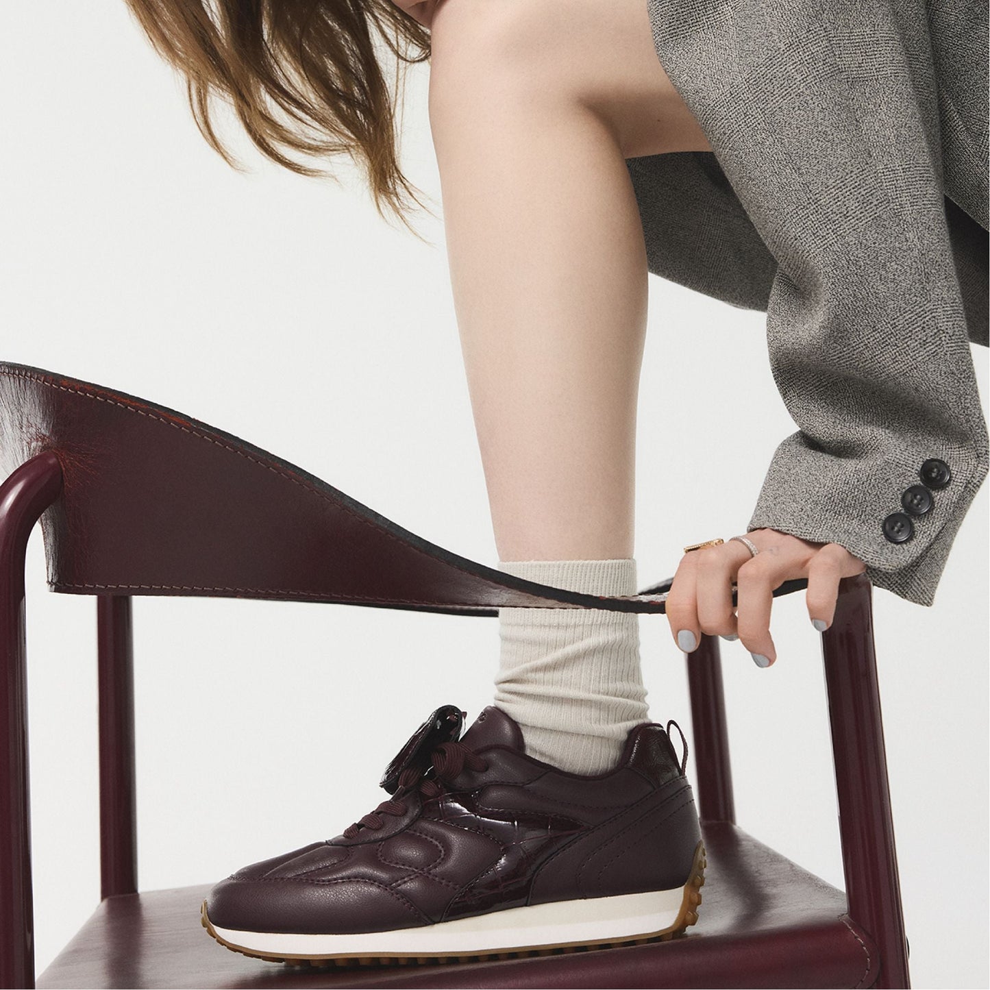 Siyara in Bordo - Jogger sneaker - Bordo