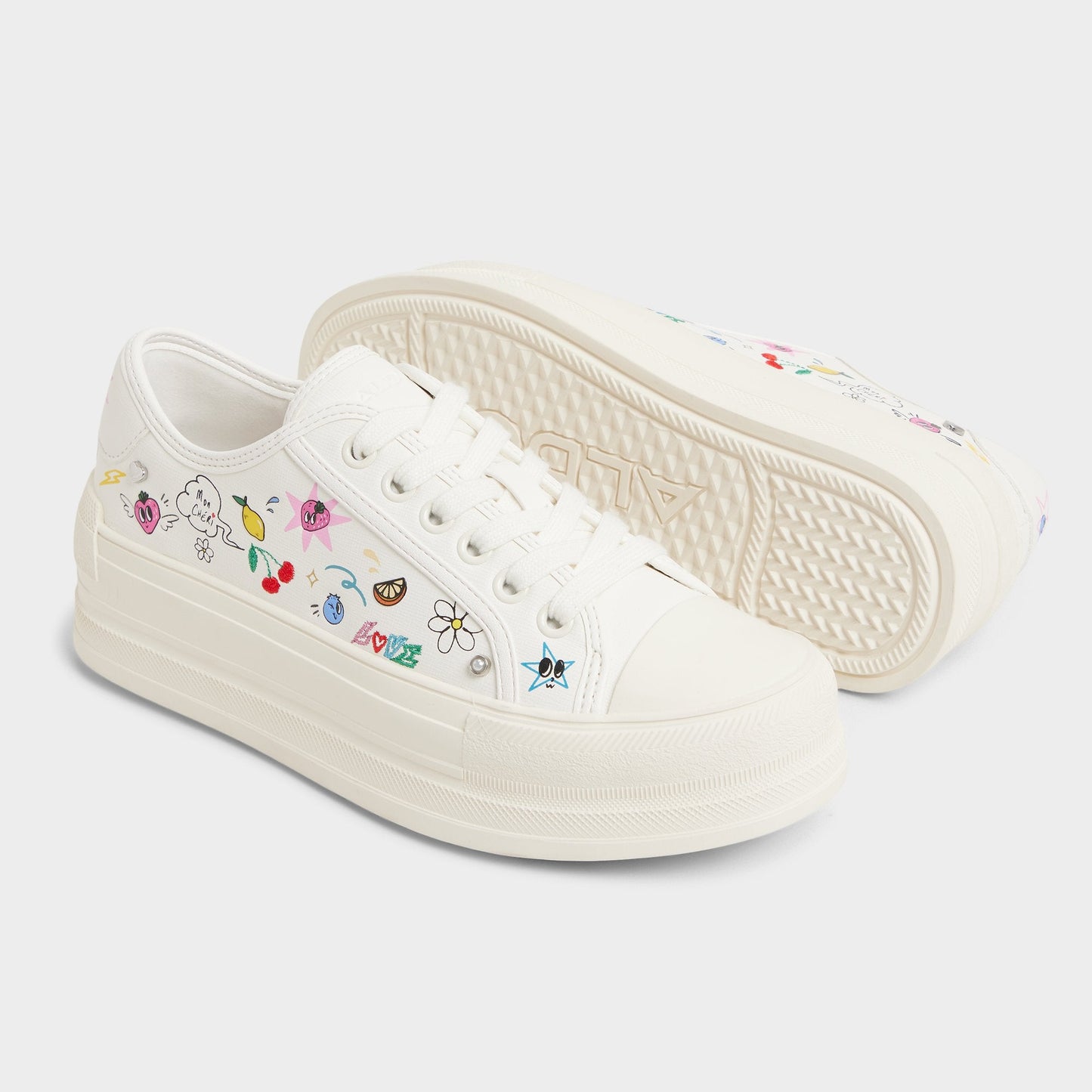 Rayes White/Multi Women's Low top sneakers - Sneaker, Platform - White/Multi