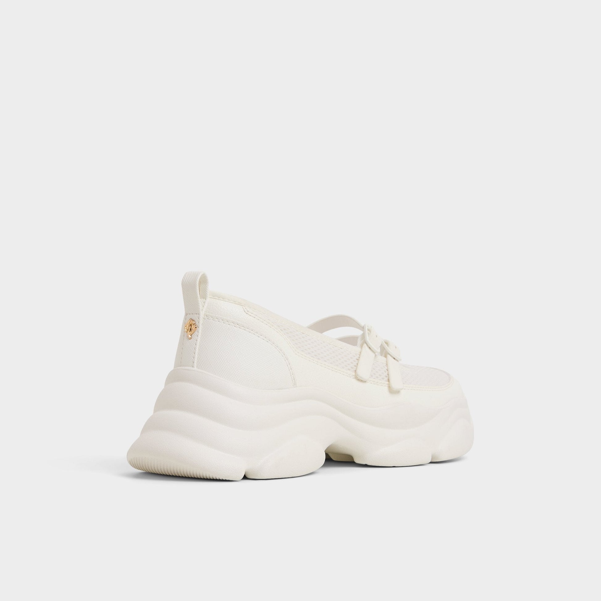 Aethera White Women's Platform and wedge sneakers - Mary Jane Sneakers, Jogger sole - White