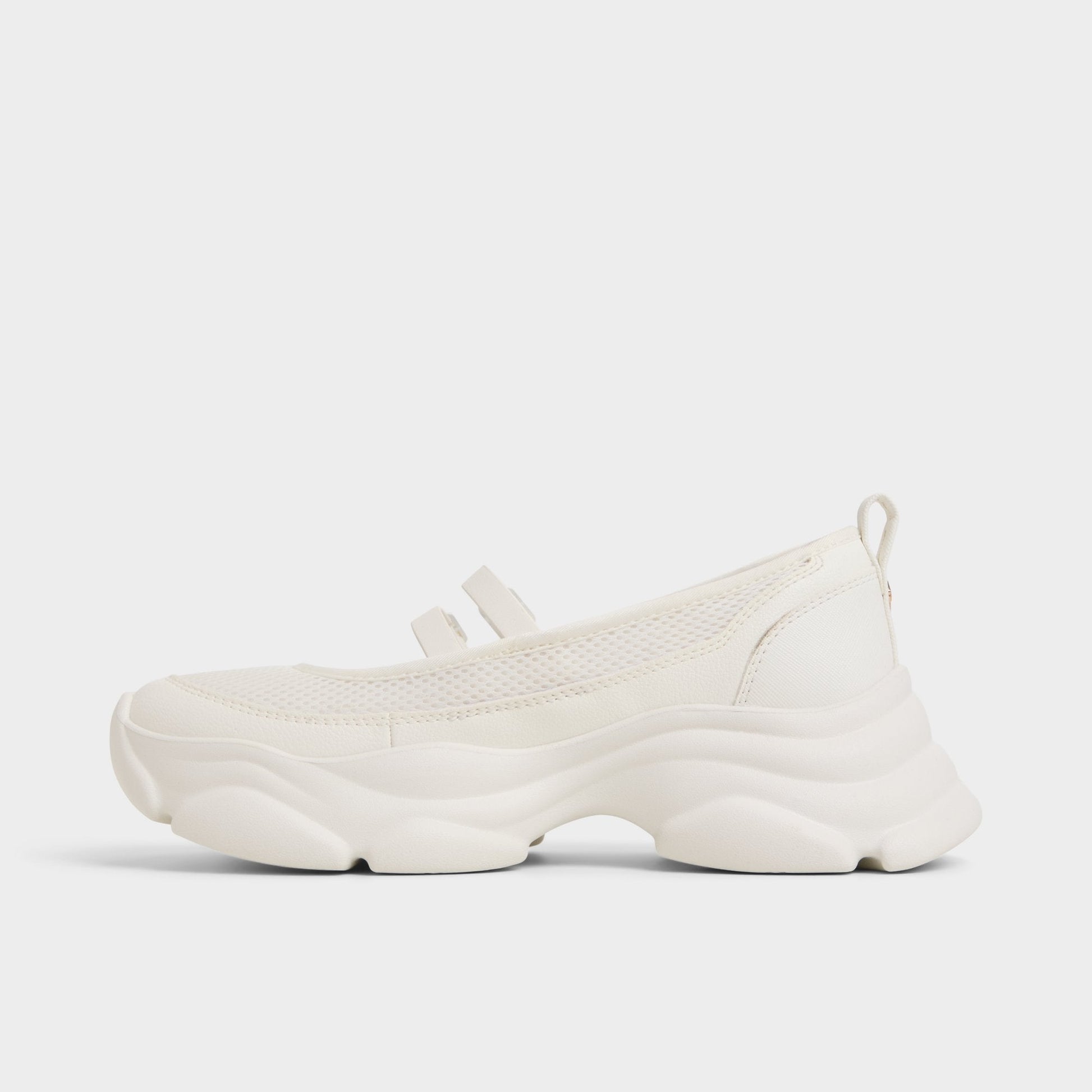 Aethera White Women's Platform and wedge sneakers - Mary Jane Sneakers, Jogger sole - White