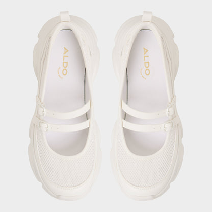 Aethera White Women's Platform and wedge sneakers - Mary Jane Sneakers, Jogger sole - White