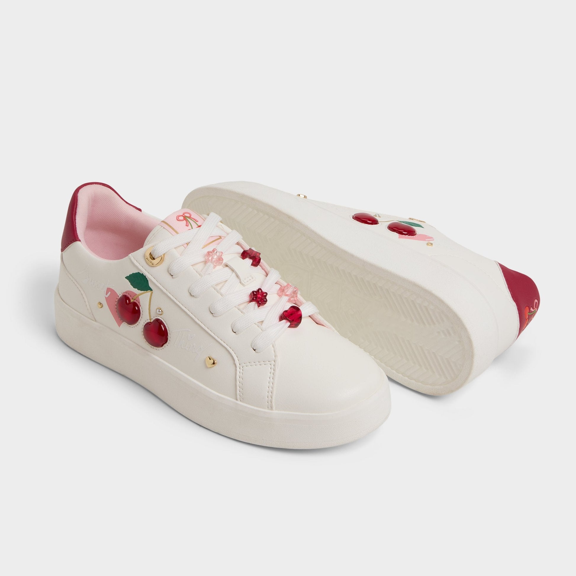 Cherrylove White Women's Low top sneakers - Low top sneaker, Platform - White