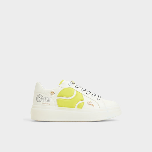 Clubchamp White Combo Women's Platform and wedge sneakers - Low top sneaker - White Combo