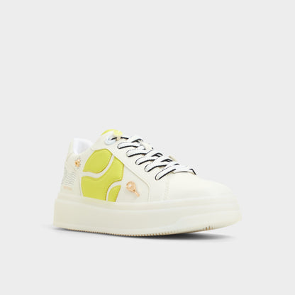 Clubchamp White Combo Women's Platform and wedge sneakers - Low top sneaker - White Combo