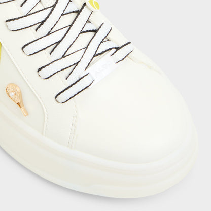 Clubchamp White Combo Women's Platform and wedge sneakers - Low top sneaker - White Combo