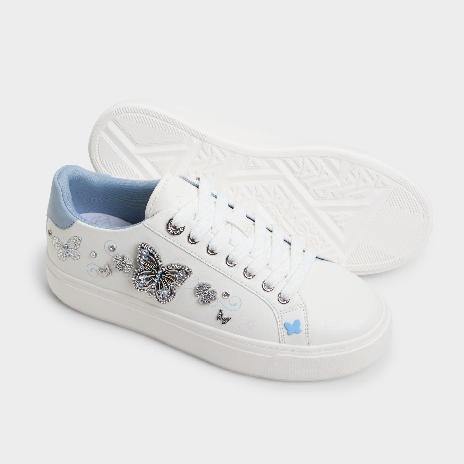 Saxony White/Multi Women's Platform and wedge sneakers - Low top sneaker - White/Multi