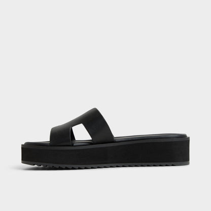 Anayelie in Black - Slide sandal, Platform - Black
