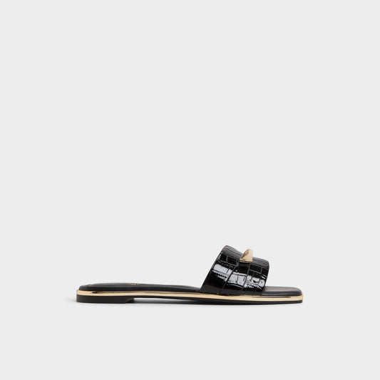 Darlina in Black - Slide sandal - Black