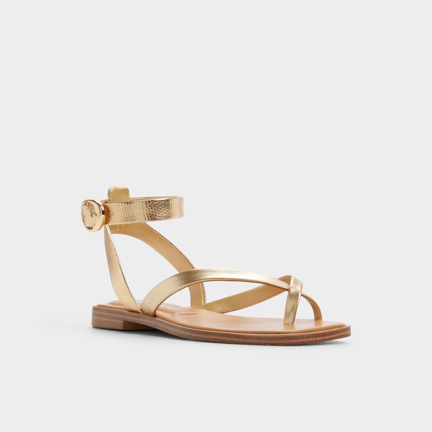 Daressi in Gold - Flat sandal - Gold