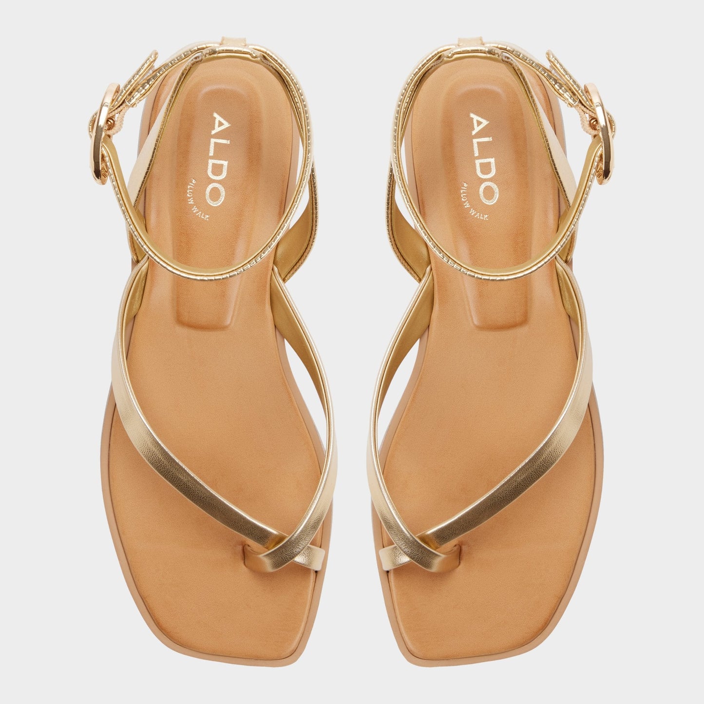 Daressi in Gold - Flat sandal - Gold