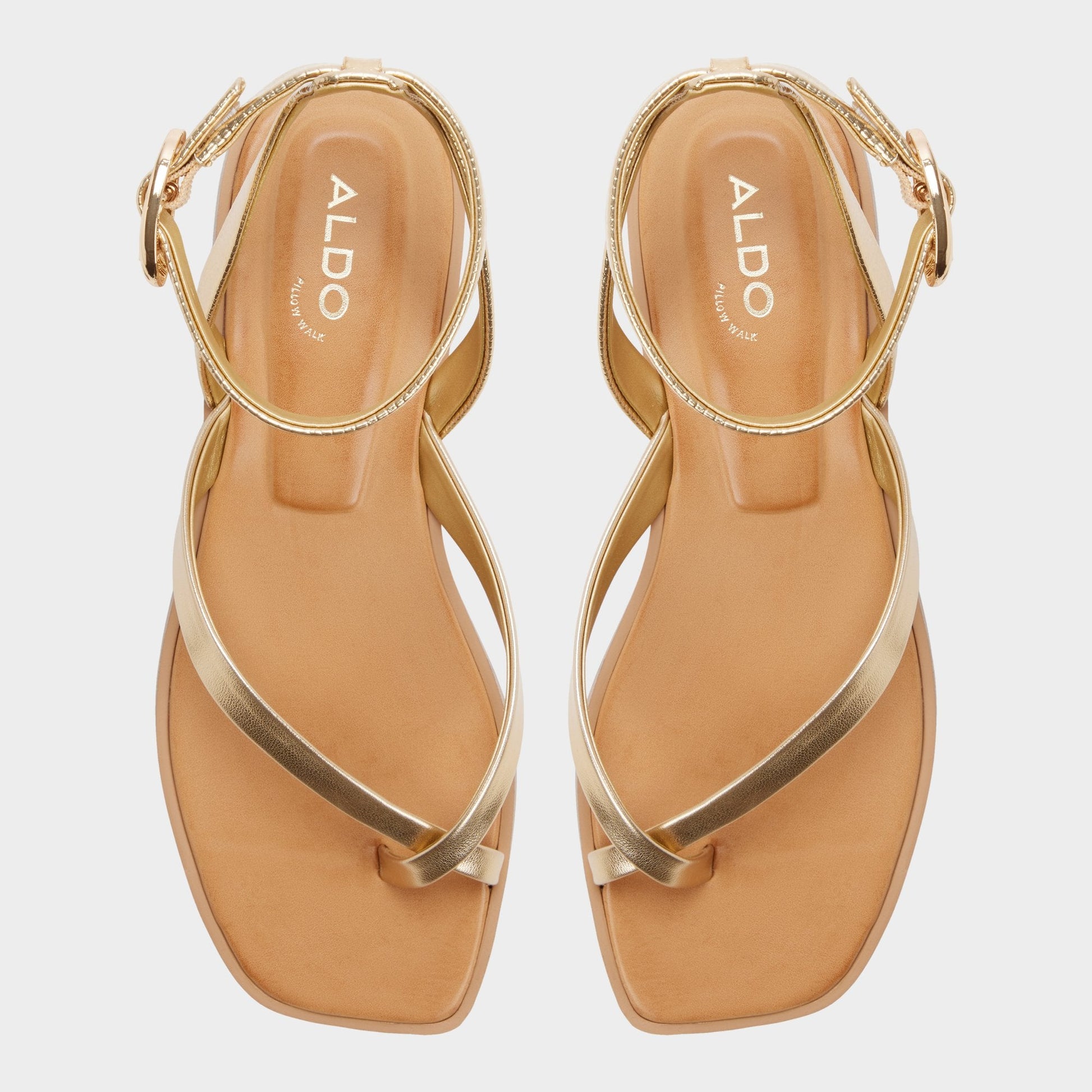 Daressi in Gold - Flat sandal - Gold
