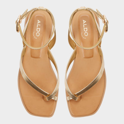 Daressi in Gold - Flat sandal - Gold