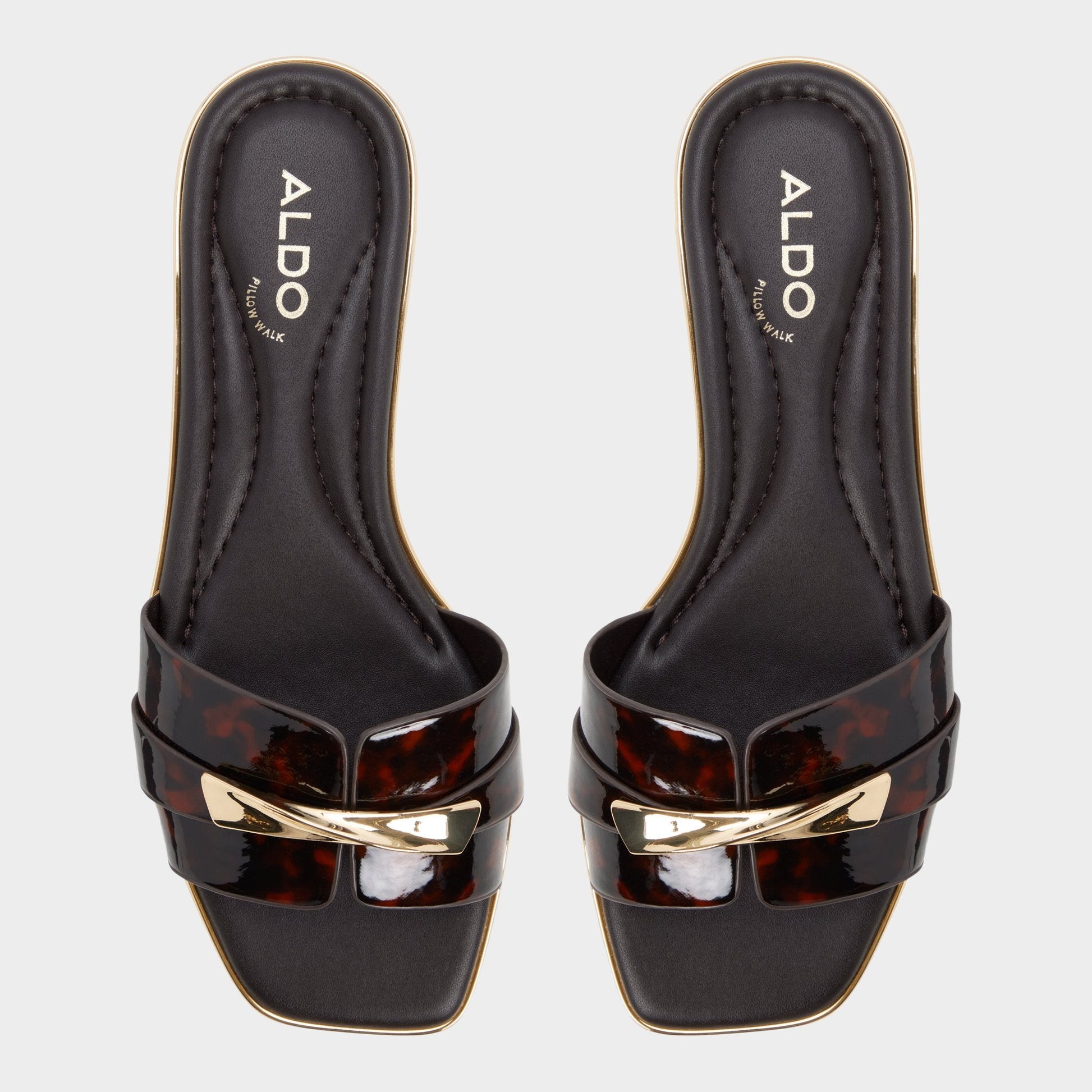 Darlina in Open Brown - Slide sandal - Open brown