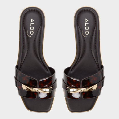 Darlina in Open Brown - Slide sandal - Open brown