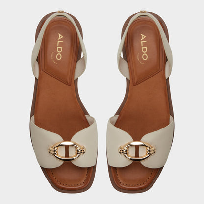 Calelian in Other White - Flat sandal - Other white