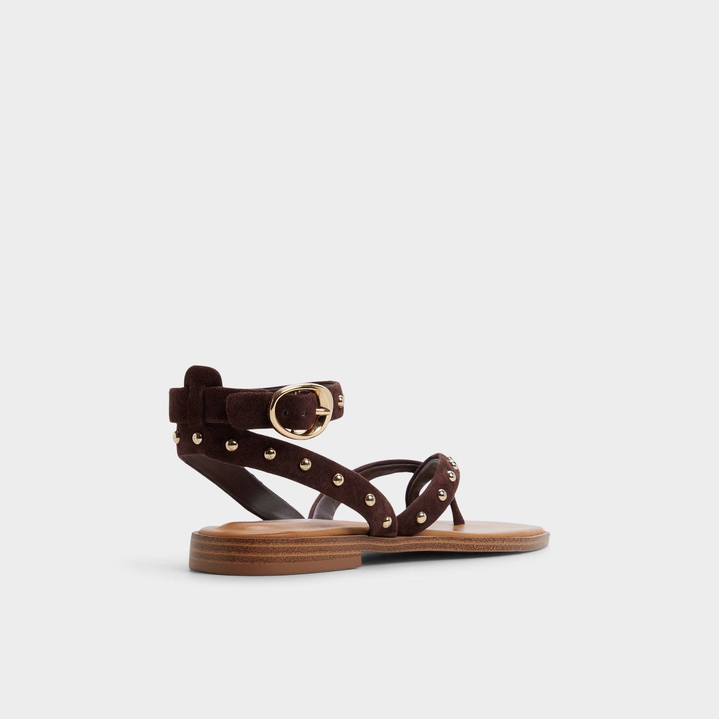 Daressi in Dark Brown - Flat sandal - Dark brown