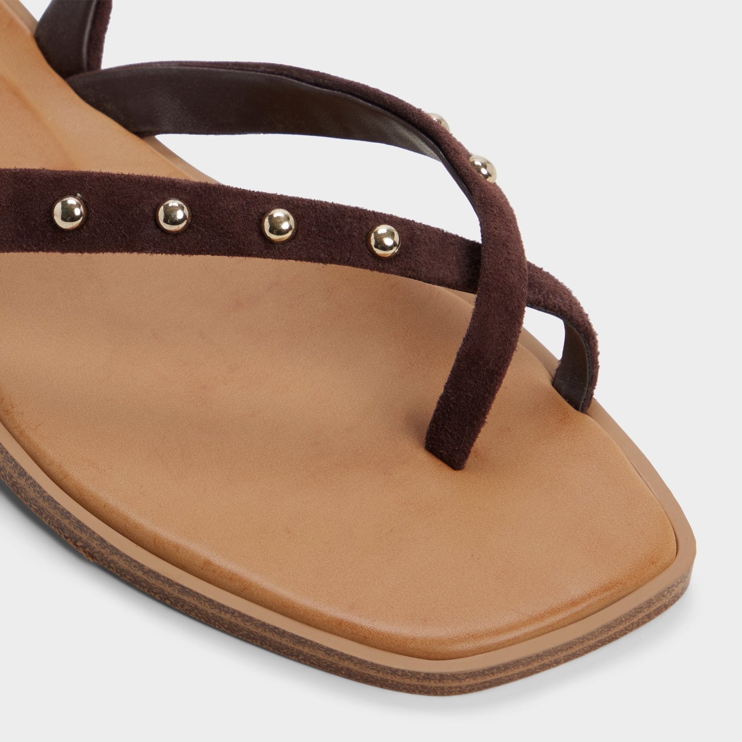 Daressi in Dark Brown - Flat sandal - Dark brown