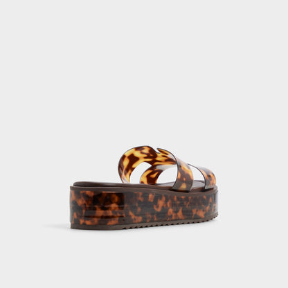 Anayelie in Open Brown - Slide sandal, Platform - Open brown