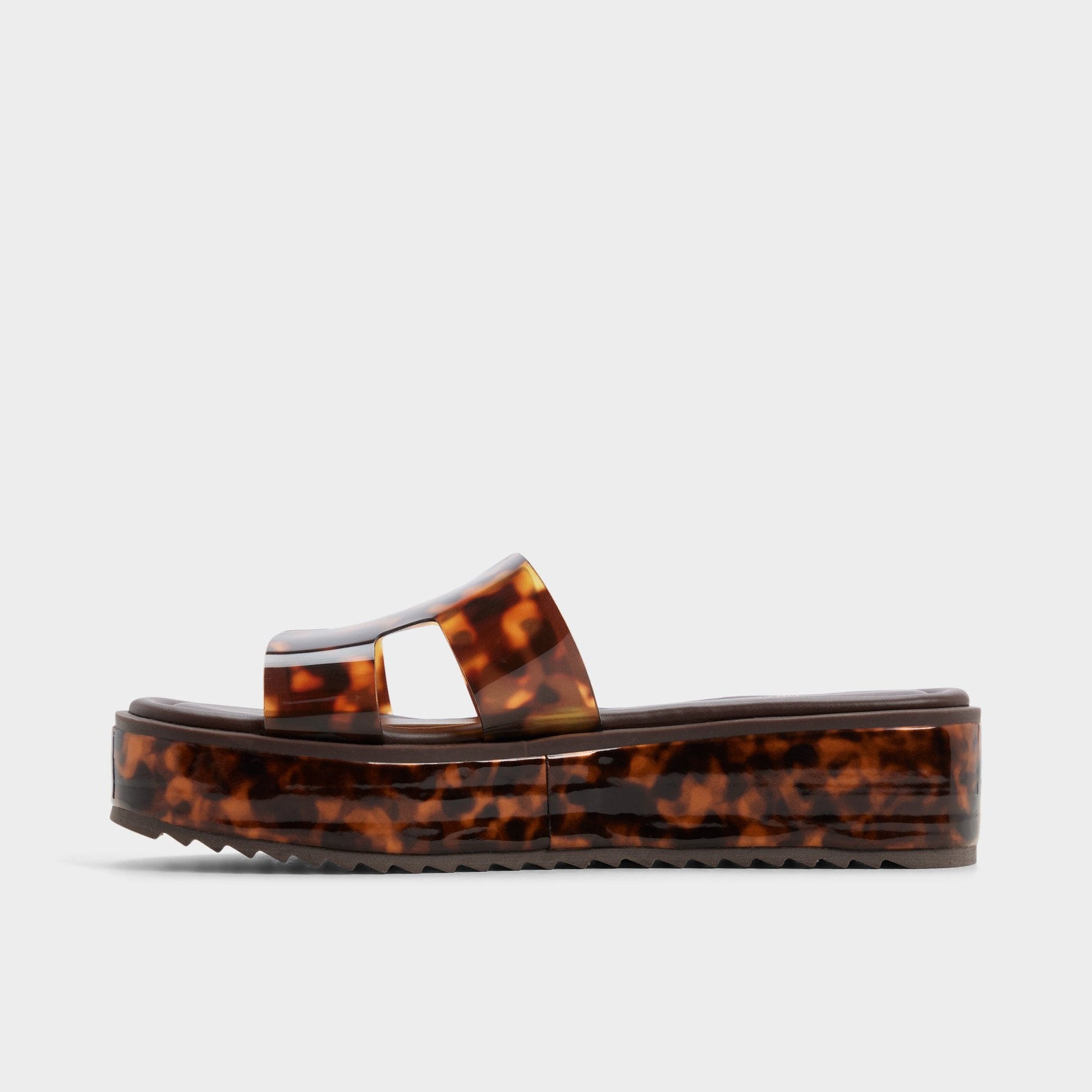 Anayelie in Open Brown - Slide sandal, Platform - Open brown
