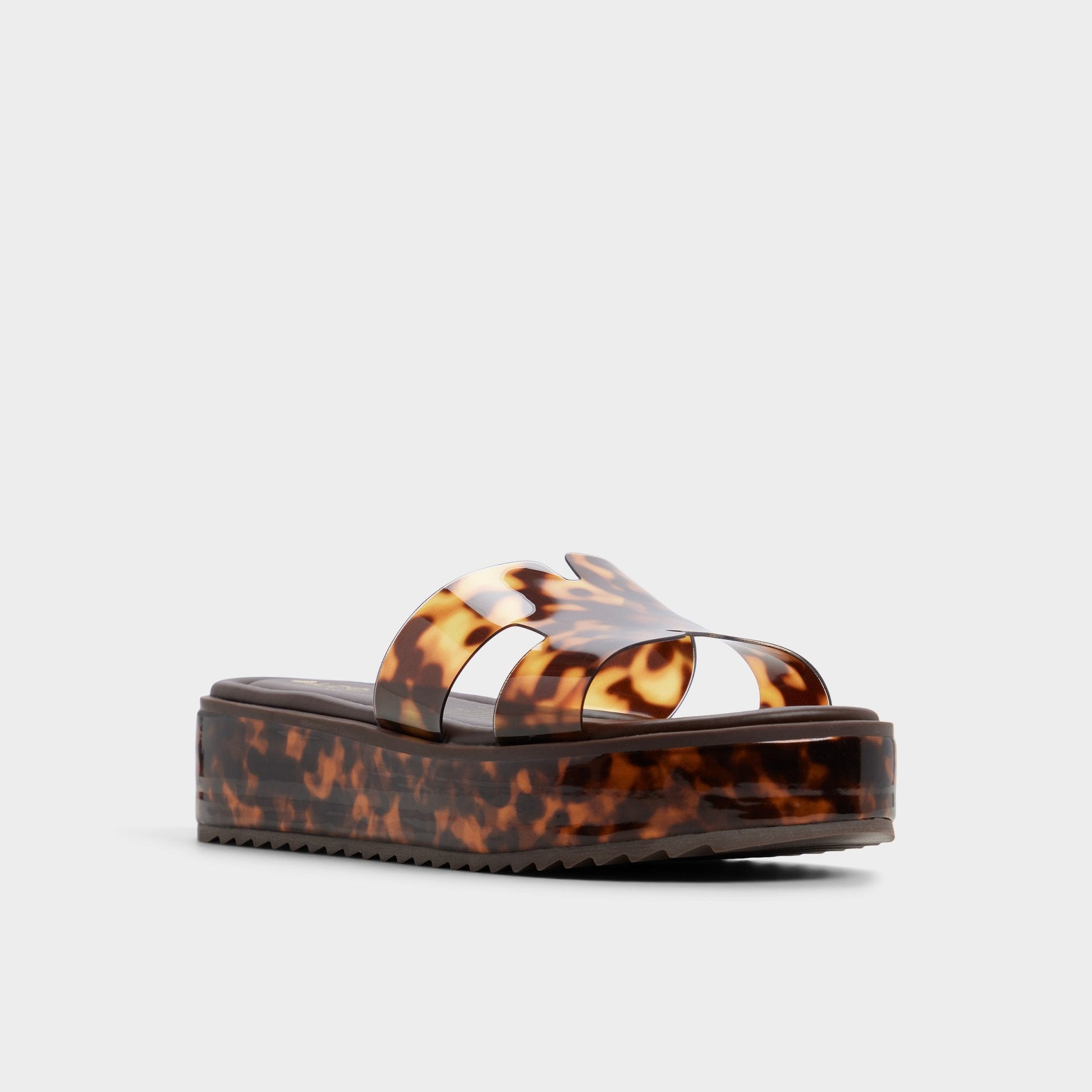 Anayelie in Open Brown - Slide sandal, Platform - Open brown