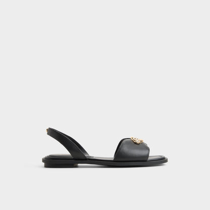 Calelian in Black - Flat sandal - Black
