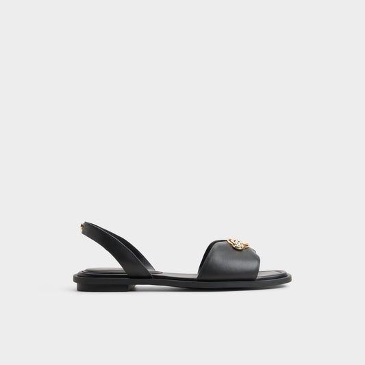 Calelian in Black - Flat sandal - Black