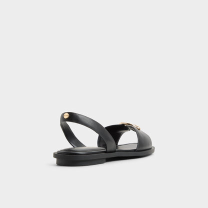 Calelian in Black - Flat sandal - Black
