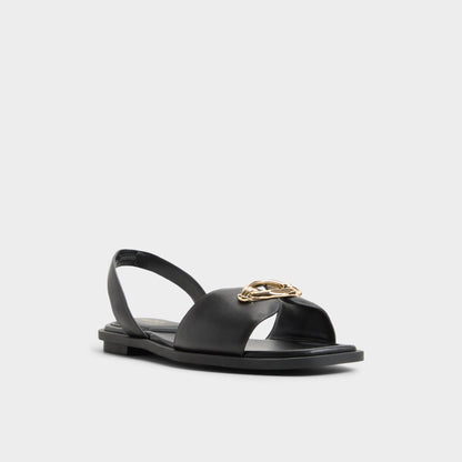 Calelian in Black - Flat sandal - Black