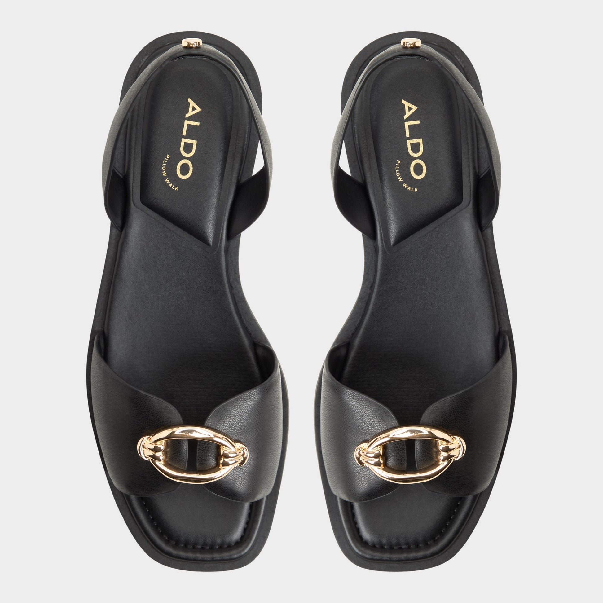 Calelian in Black - Flat sandal - Black