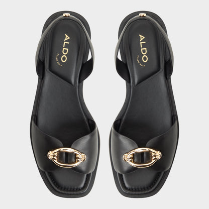 Calelian in Black - Flat sandal - Black