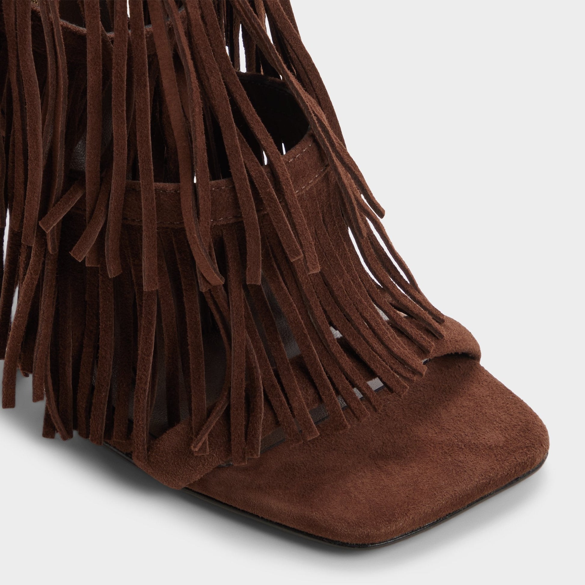Nahana in Dark Brown - Strappy heeled sandal, Stiletto heel - Dark brown