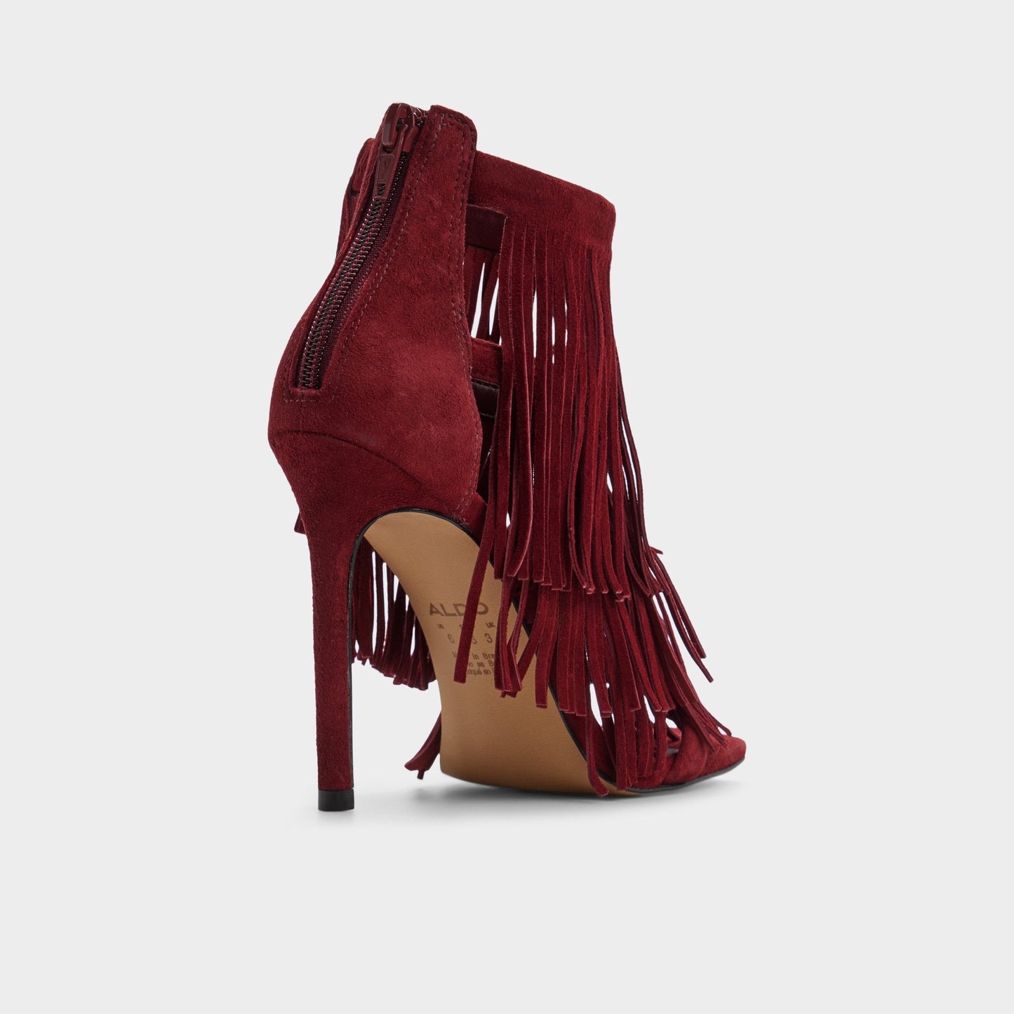 Nahana in Bordo - Strappy heeled sandal, Stiletto heel - Bordo