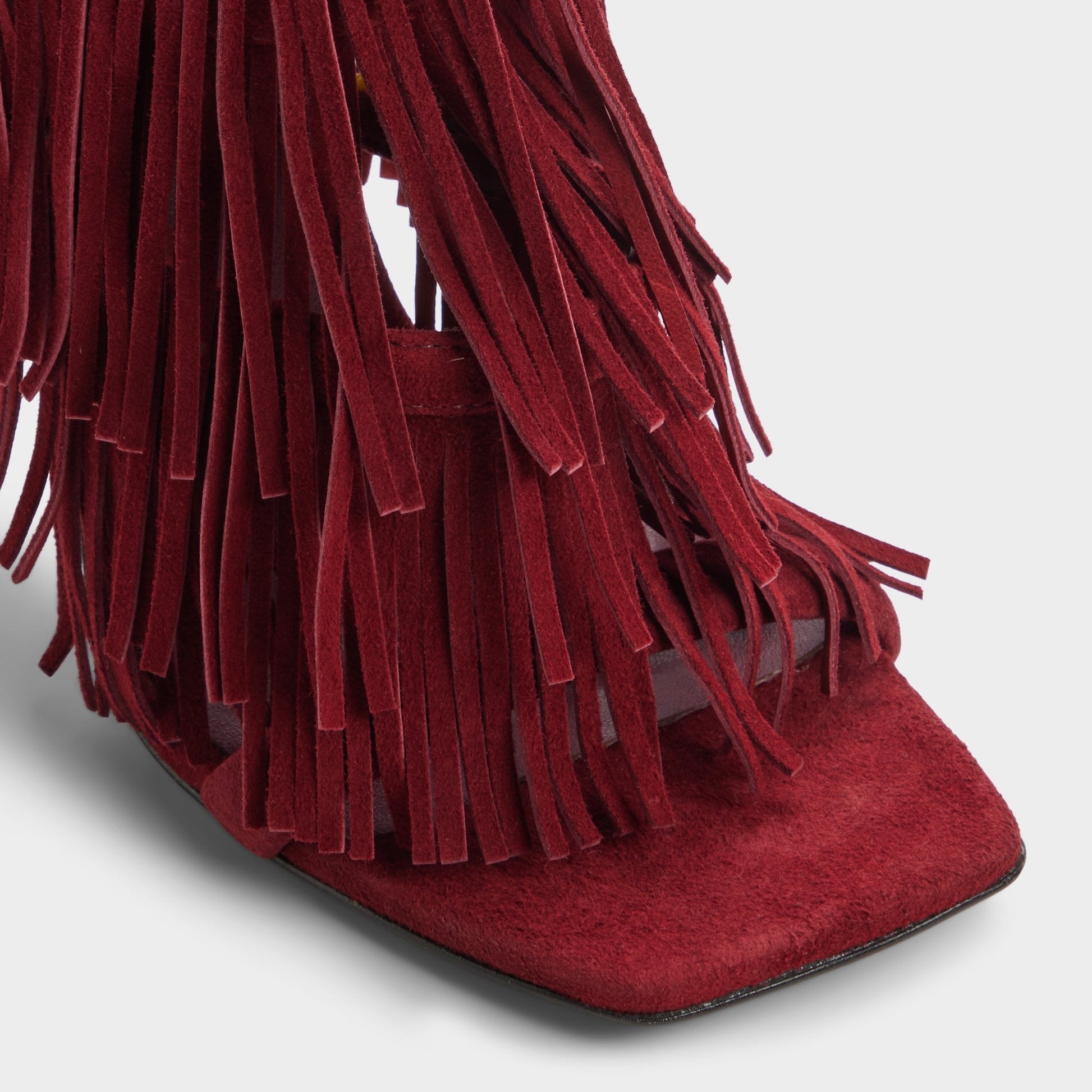 Nahana in Bordo - Strappy heeled sandal, Stiletto heel - Bordo