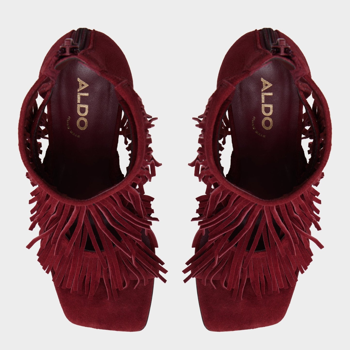 Nahana in Bordo - Strappy heeled sandal, Stiletto heel - Bordo