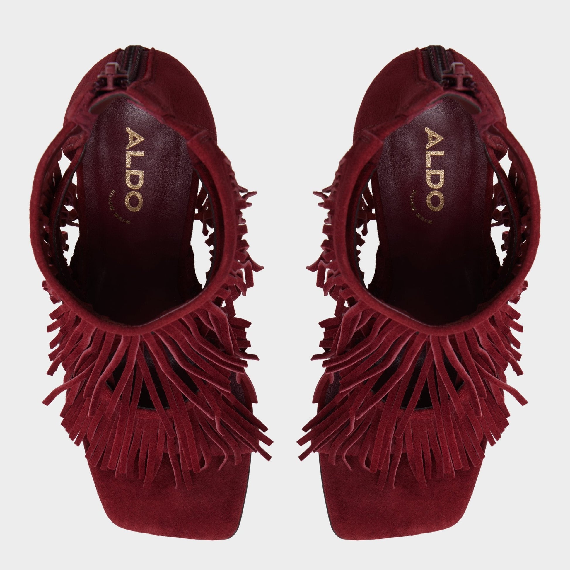 Nahana in Bordo - Strappy heeled sandal, Stiletto heel - Bordo