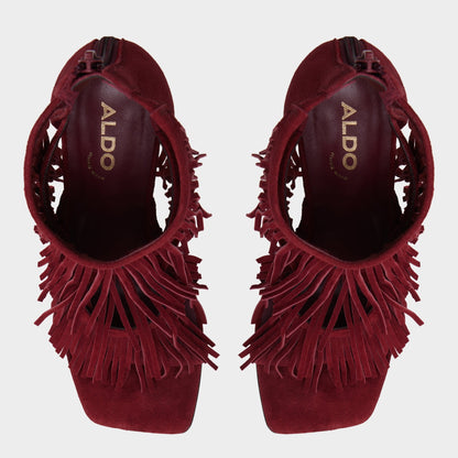 Nahana in Bordo - Strappy heeled sandal, Stiletto heel - Bordo