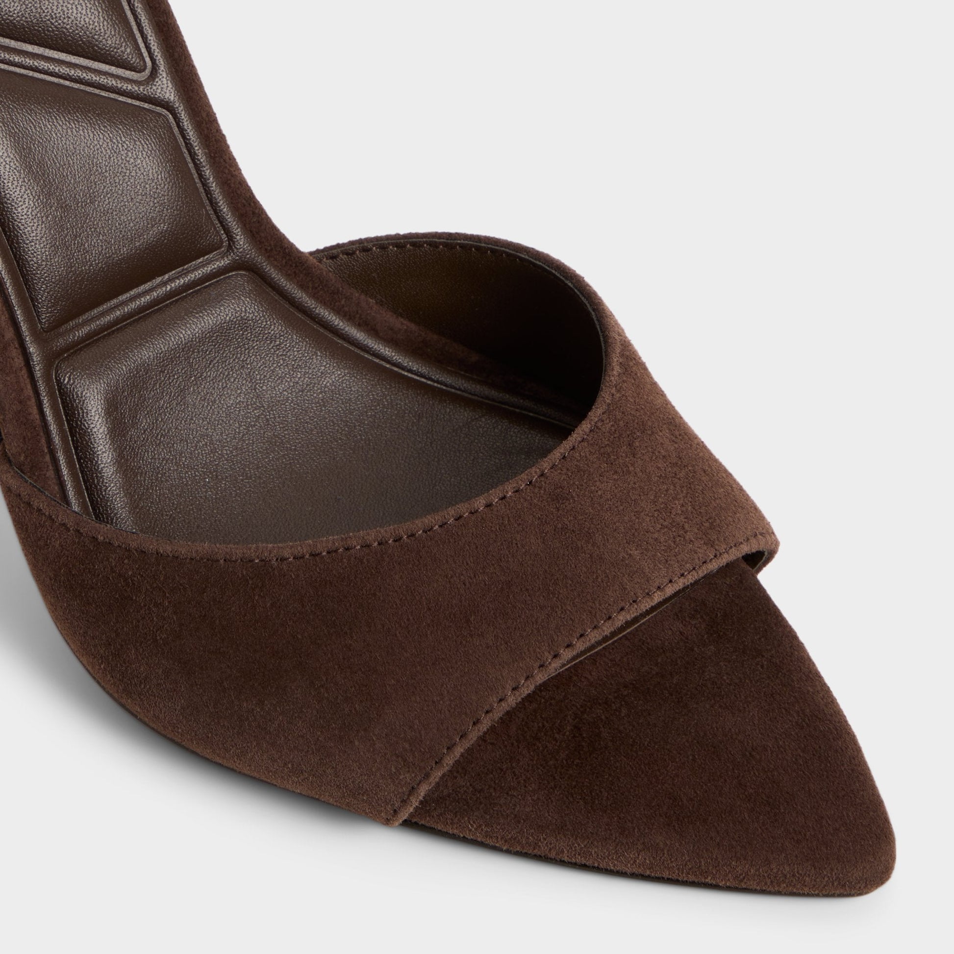 Medeza in Dark Brown - Strappy heeled sandal - Dark brown