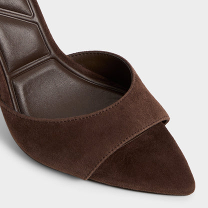 Medeza in Dark Brown - Strappy heeled sandal - Dark brown
