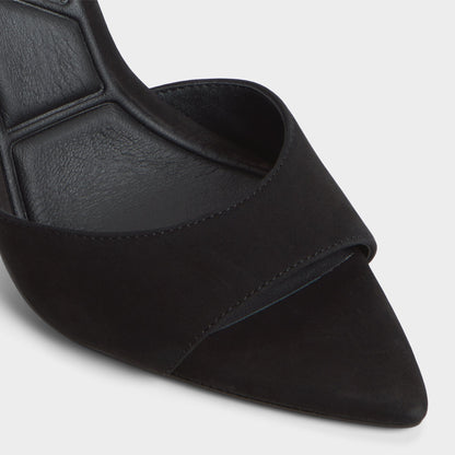 Medeza in Black - Strappy heeled sandal - Black