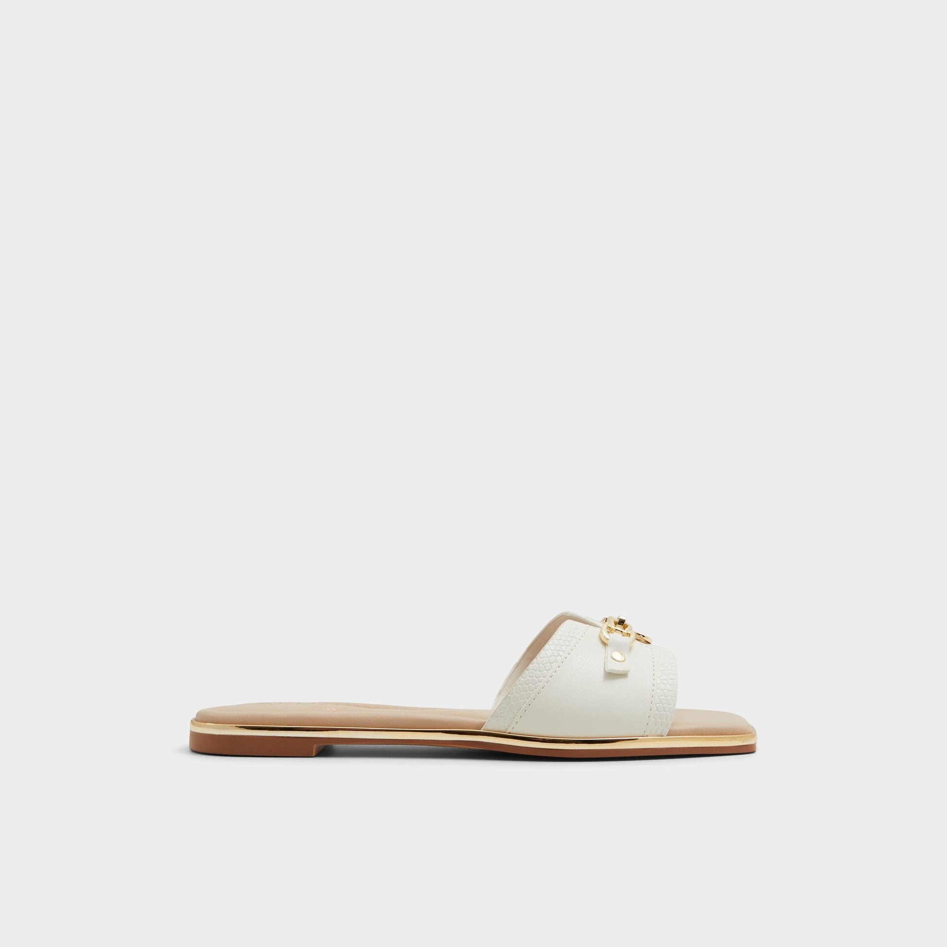 Alamassi Open White Women's Flats - Slide sandal - Open white