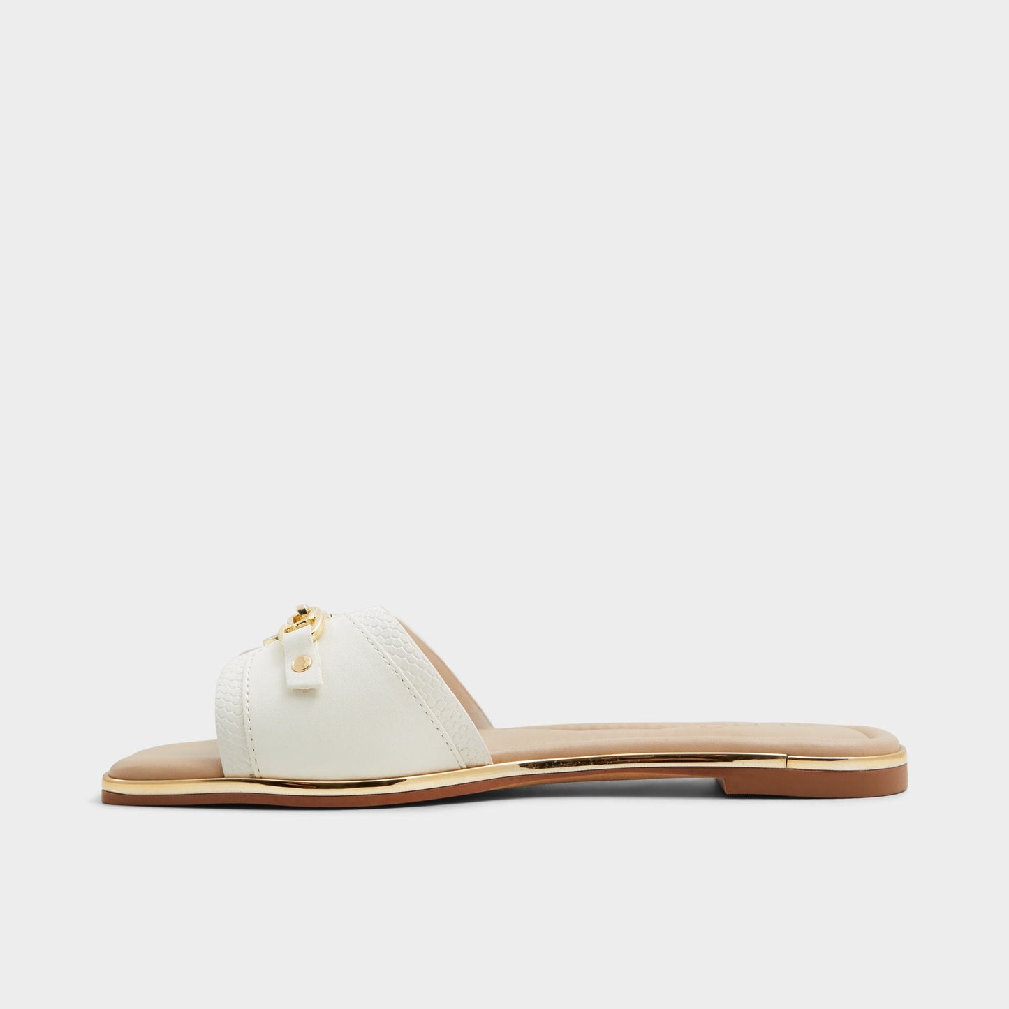 Alamassi Open White Women's Flats - Slide sandal - Open white
