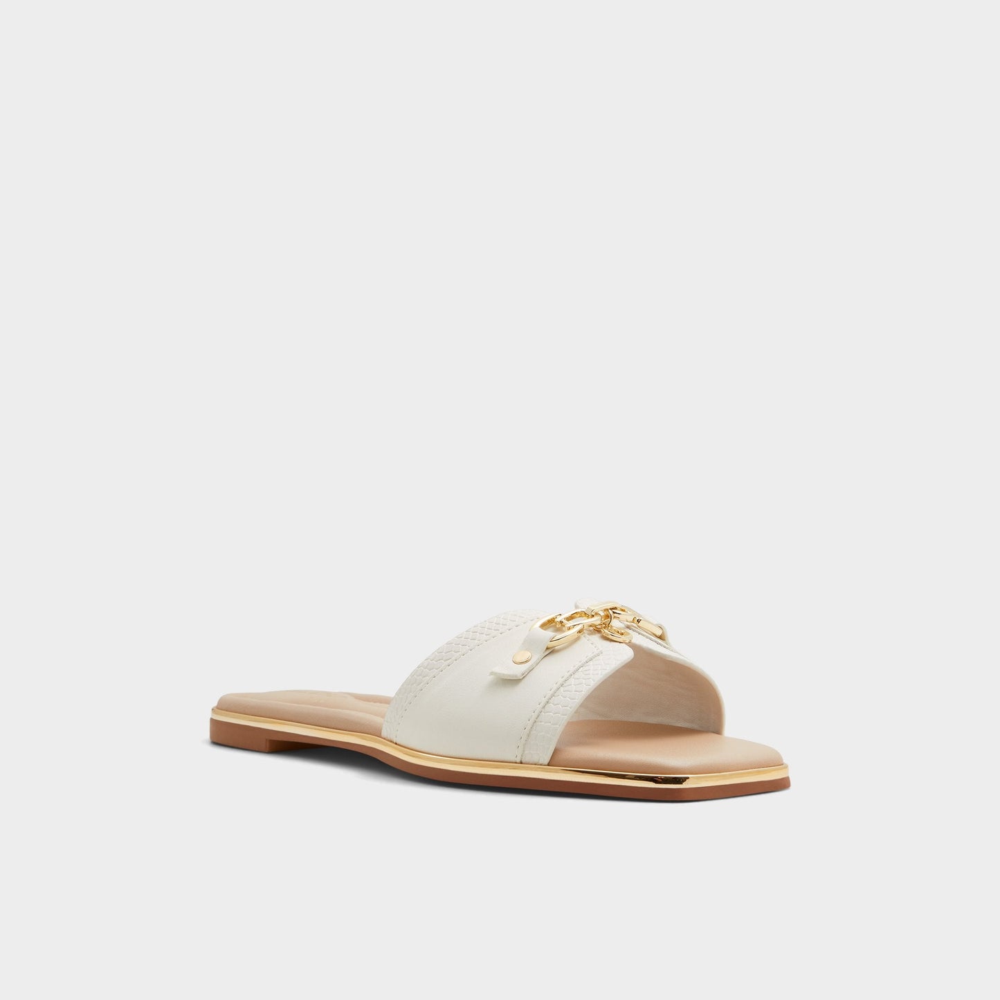 Alamassi Open White Women's Flats - Slide sandal - Open white